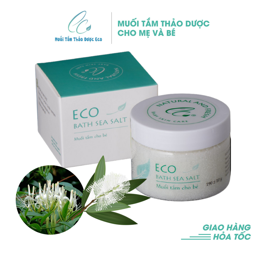 Combo 2 muối tắm bé Sinh Dược Eco 200g Làm sạch kháng khuẩn giảm rôm sảy mẩn ngứa an toàn cho cả trẻ sơ sinh