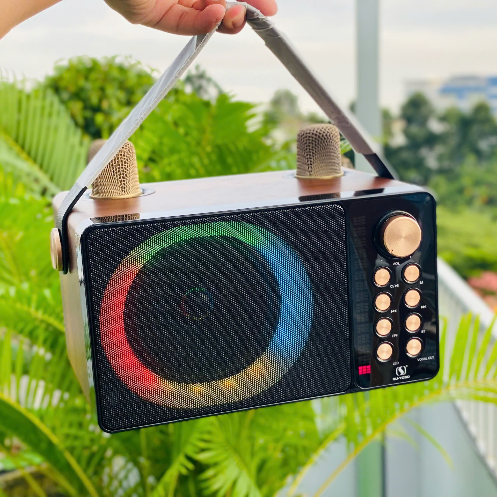 Loa Xách Tay Bluetooth YS-314, Công Suất 40W, Thiết Kế Nhỏ Gọn, Âm Thanh Cực Hay, Bass Căng, Kèm 2 Micro Không Dây Karaoke Cao Cấp, Bảo Hành 6 Tháng, Hàng Chính Hãng