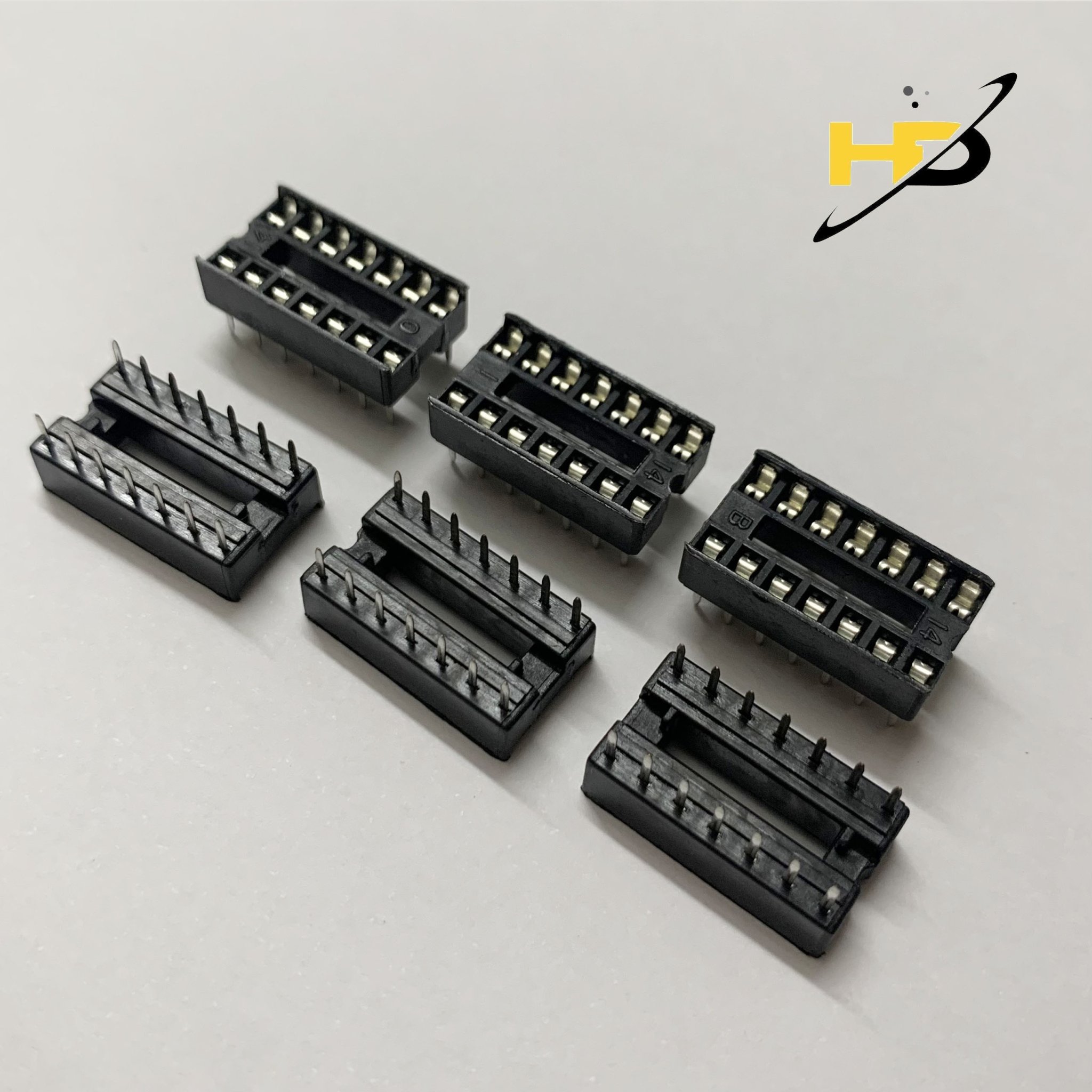 Gói 20 Chiếc Đế IC Kim Loại 14 Chân Dùng Cho Máy Chiếu PC Dáng Chân Dẹt