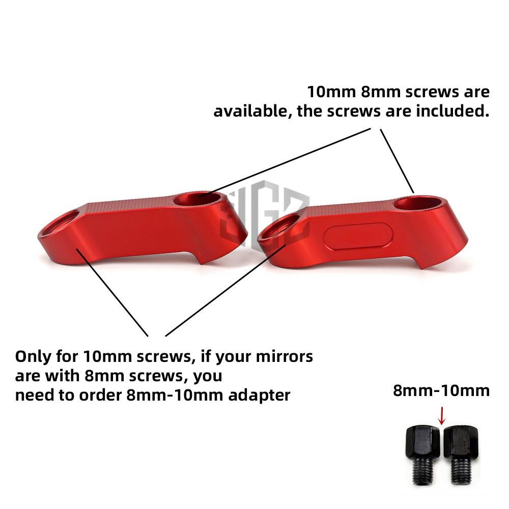 Thanh Nối Dài Gương Chiếu Hậu Xe Máy CNC 10Mm 8mm