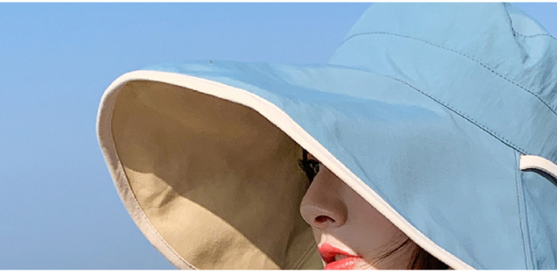Mũ rộng vành chống nắng chống uv cao cấp đội 2 mặt, nón chống nắng rộng vành cho nữ