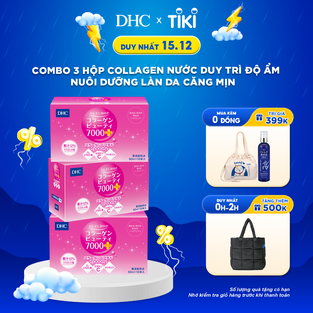 COMBO Collagen nước DHC Collagen Beauty 7000 Plus (30 Lọ)