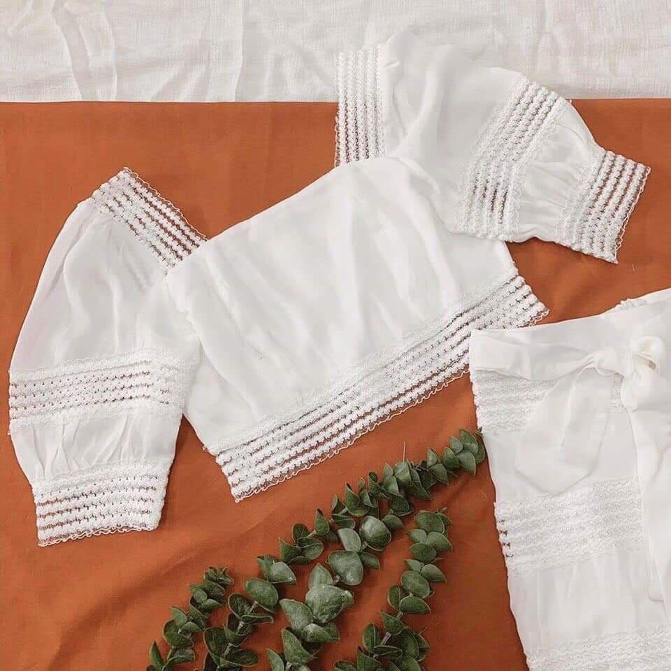 Set áo croptop và chân váy đuôi cá cực hot