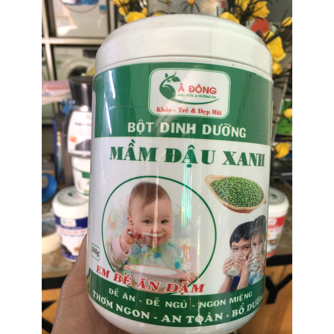 BỘT MẦM ĐẬU XANH DÀNH CHO BÉ  Á ĐÔNG (500GRAM)