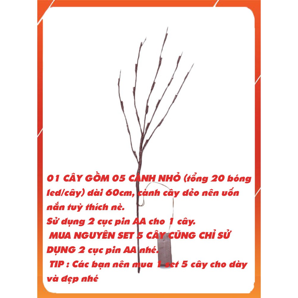 Đèn led trang trí hình nhánh cây khô cho phòng ngủ,phòng khách, quán