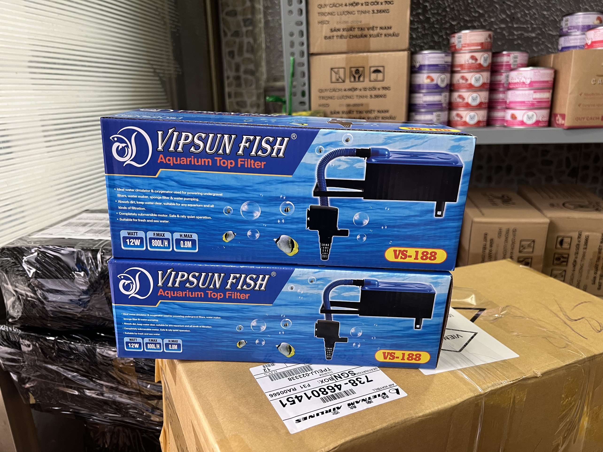 Máy lọc nước bể cá Vipsun Fish VS188 - Máy bơm và máng lọc