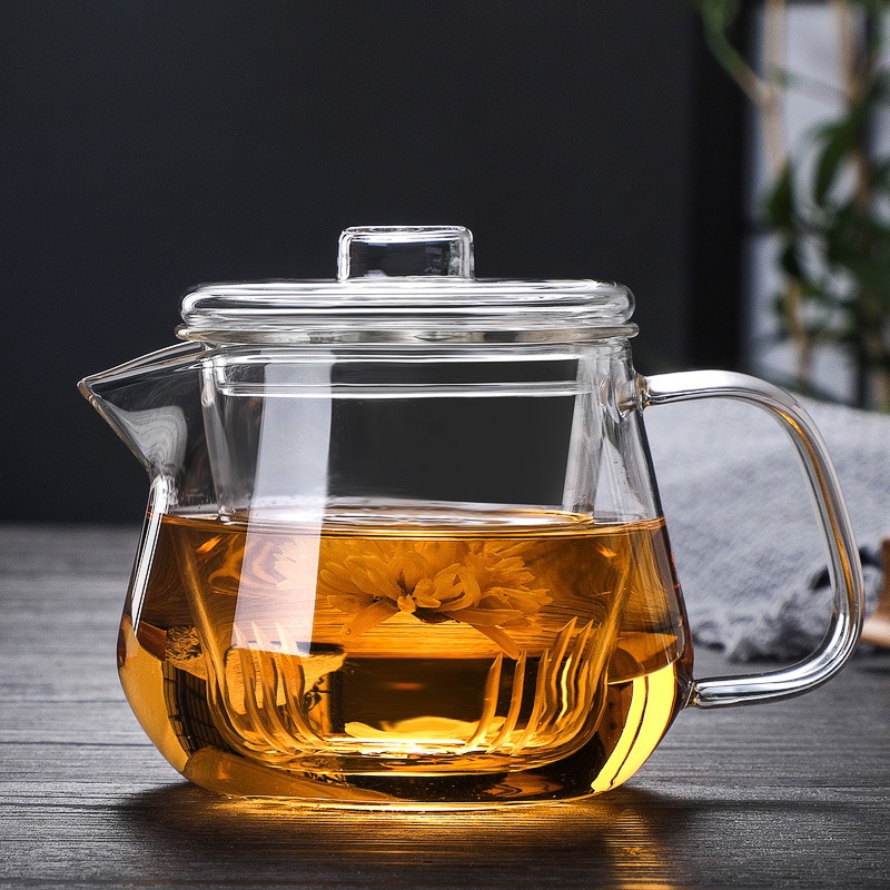Bình trà kèm nắp lõi lọc thủy tinh 500ml và 600ml