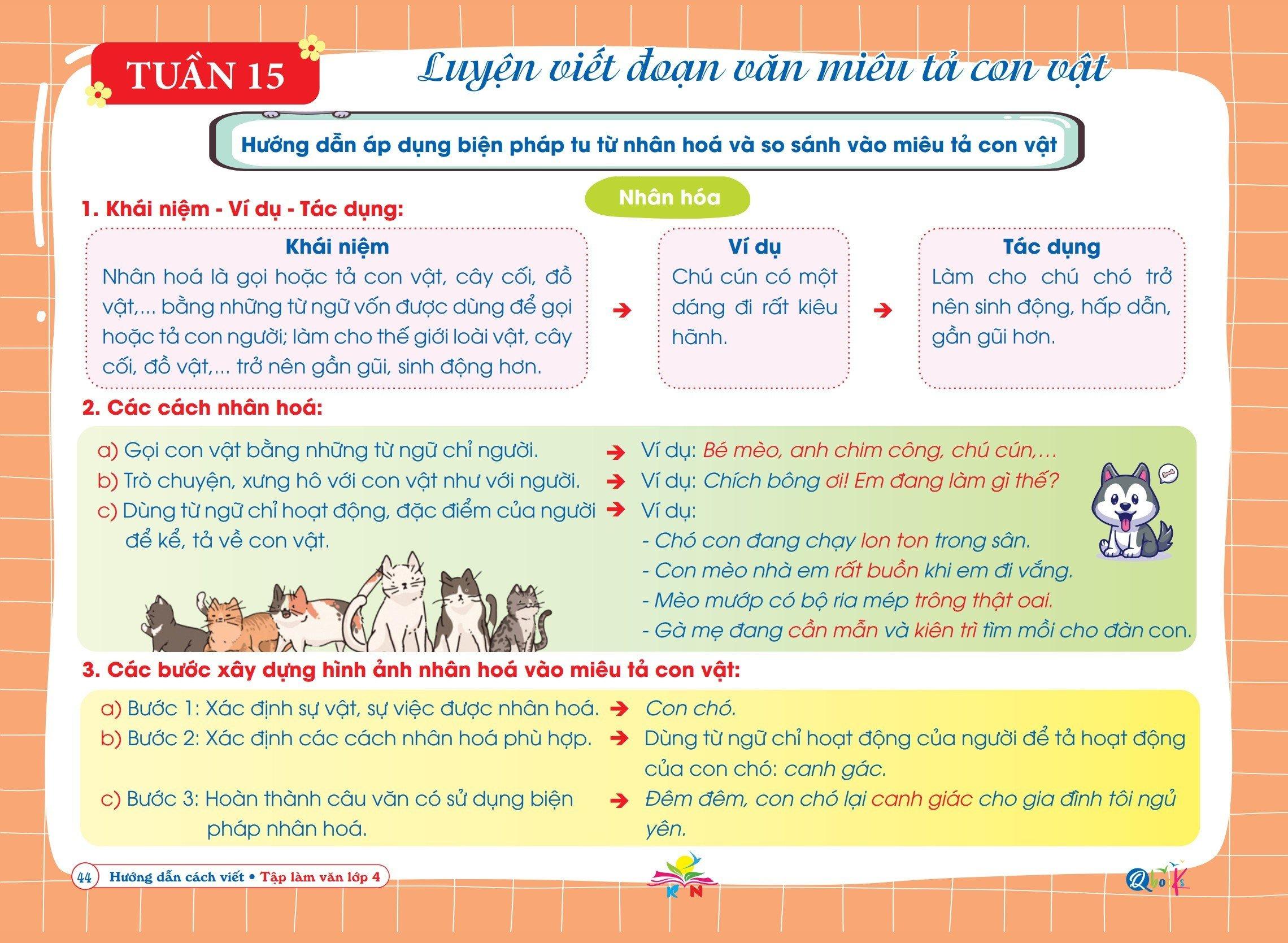 Sách Hướng dẫn cách viết TẬP LÀM VĂN Lớp 4 - Kết nối tri thức với cuộc sống - Cả năm