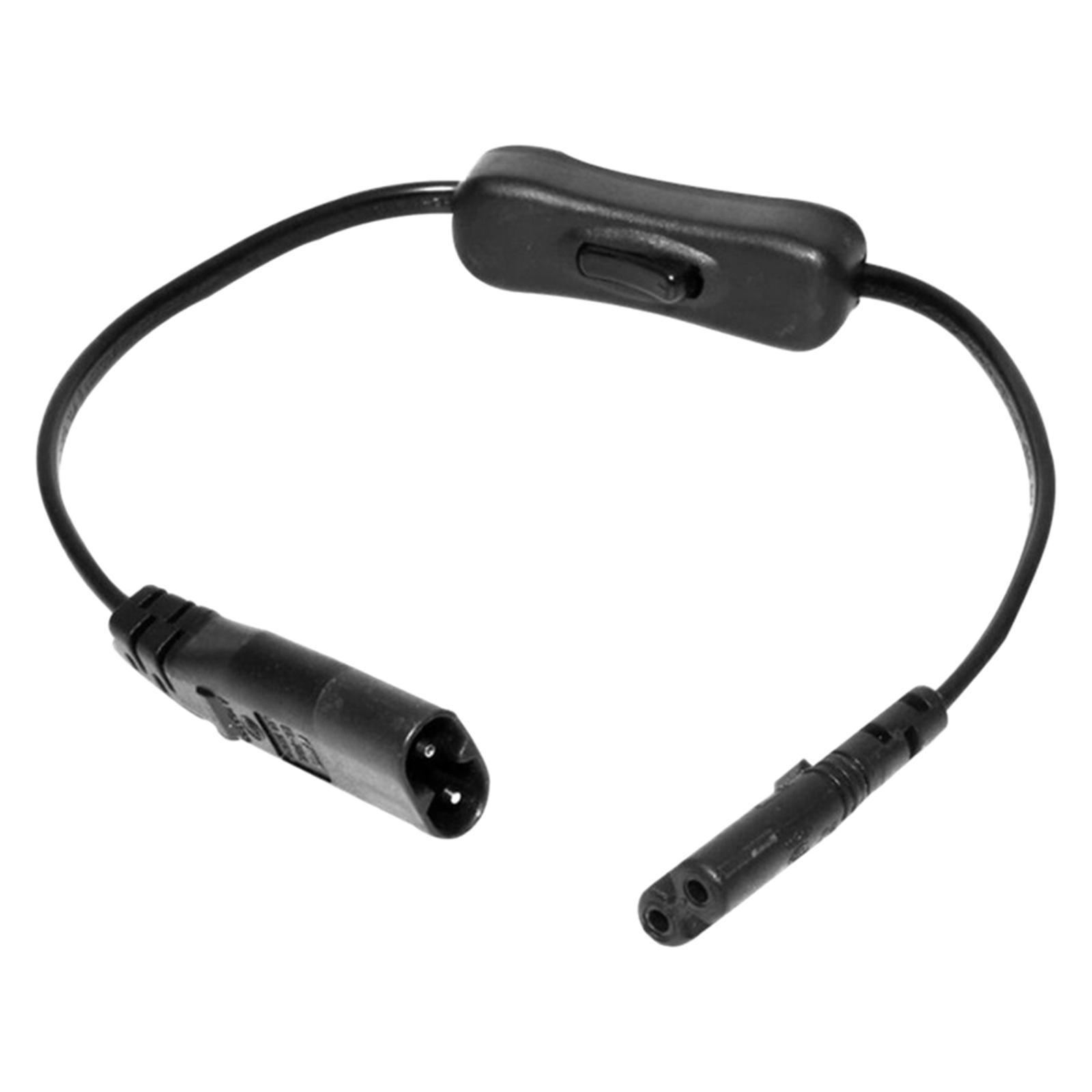 IEC 320 C8 Male to C7 Female Power Cable with On/Off Switch for Computer