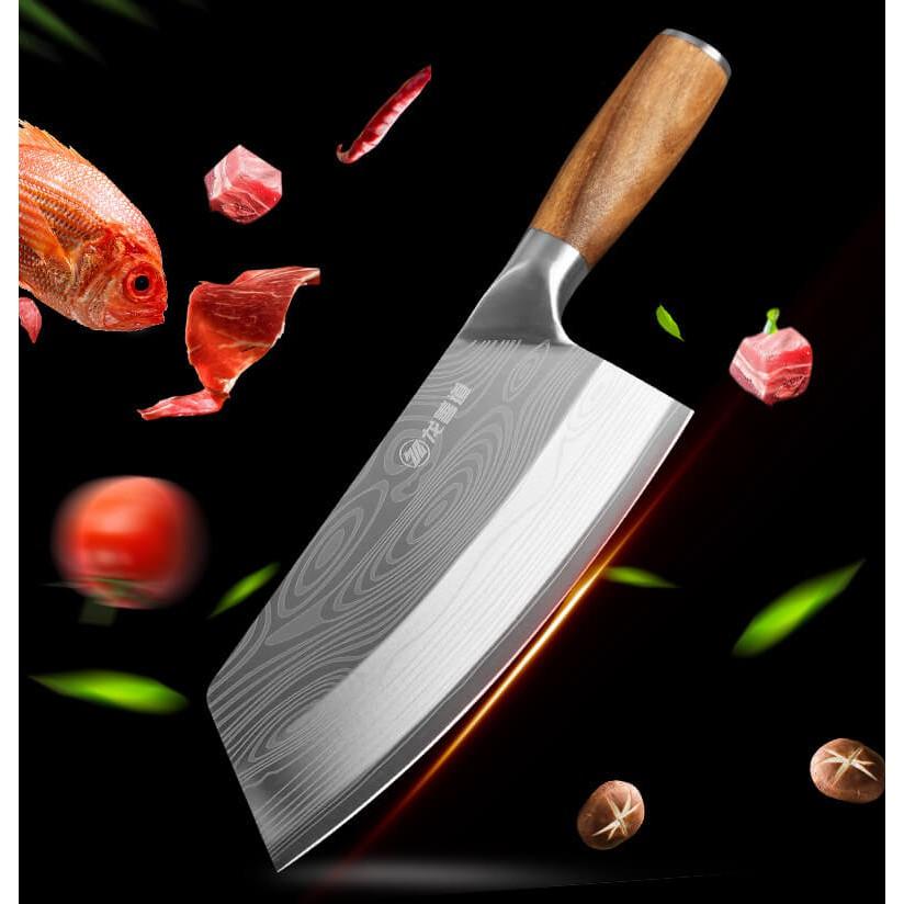 DAO - DAO BẾP NHẬT BẢN SANTOKU THÉP DAMASCUS MÃ DT124 vns