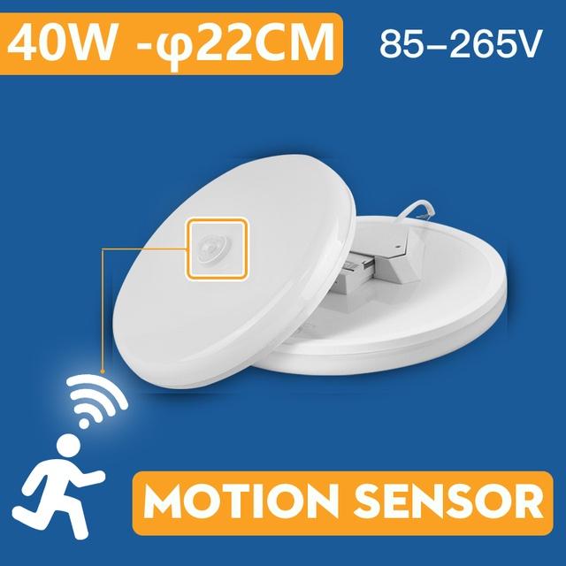 Đèn LED với cảm biến chuyển động Đèn trần PIR Cảm biến ánh sáng ban đêm Đèn tường 110V 220V 15/20/30/40W cho hành lang cầu thang nhà