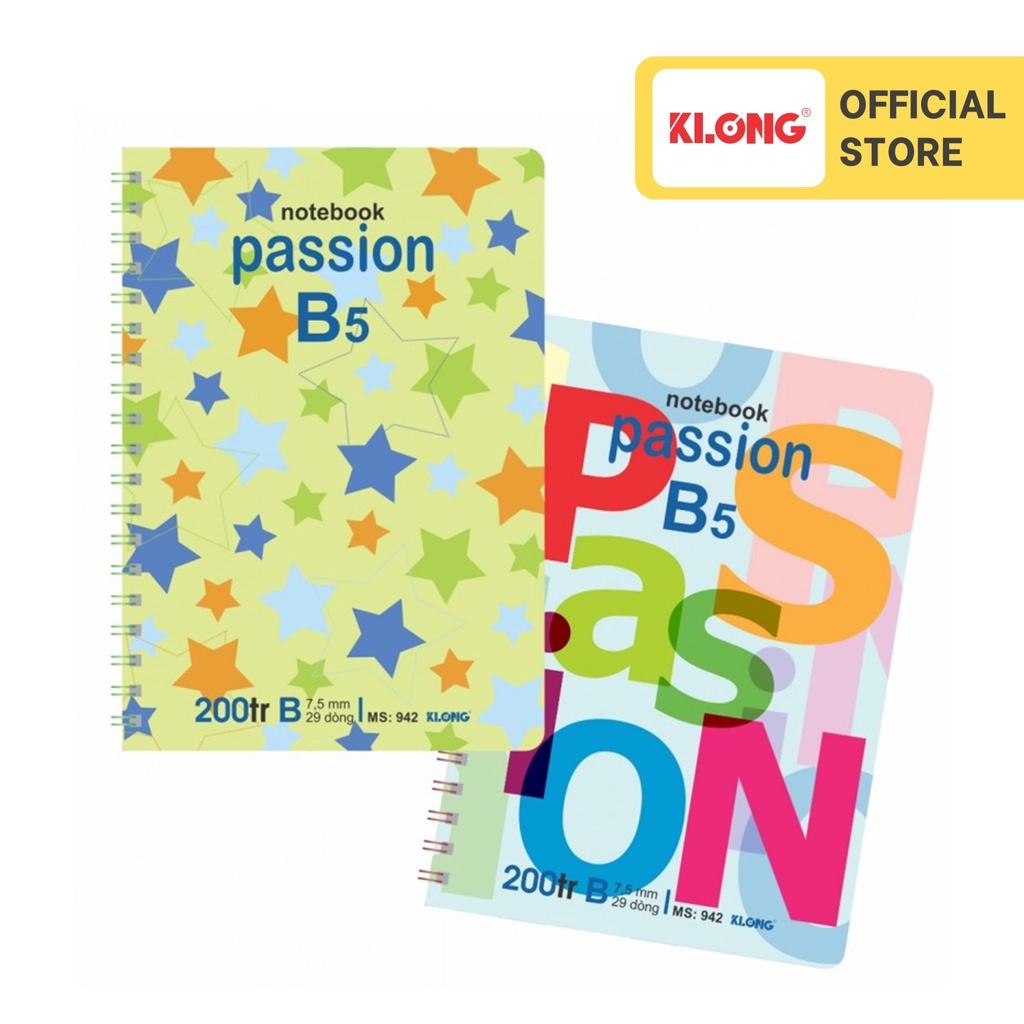 Sổ kẻ ngang lò xo kép KLONG B5 200 trang 70/76; MS: 942