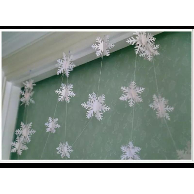 Dây hoa tuyết 3D trang trí giáng sinh, noel