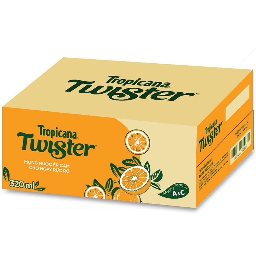 Thùng 24 Lon Nước Trái Cây Twister Cam
