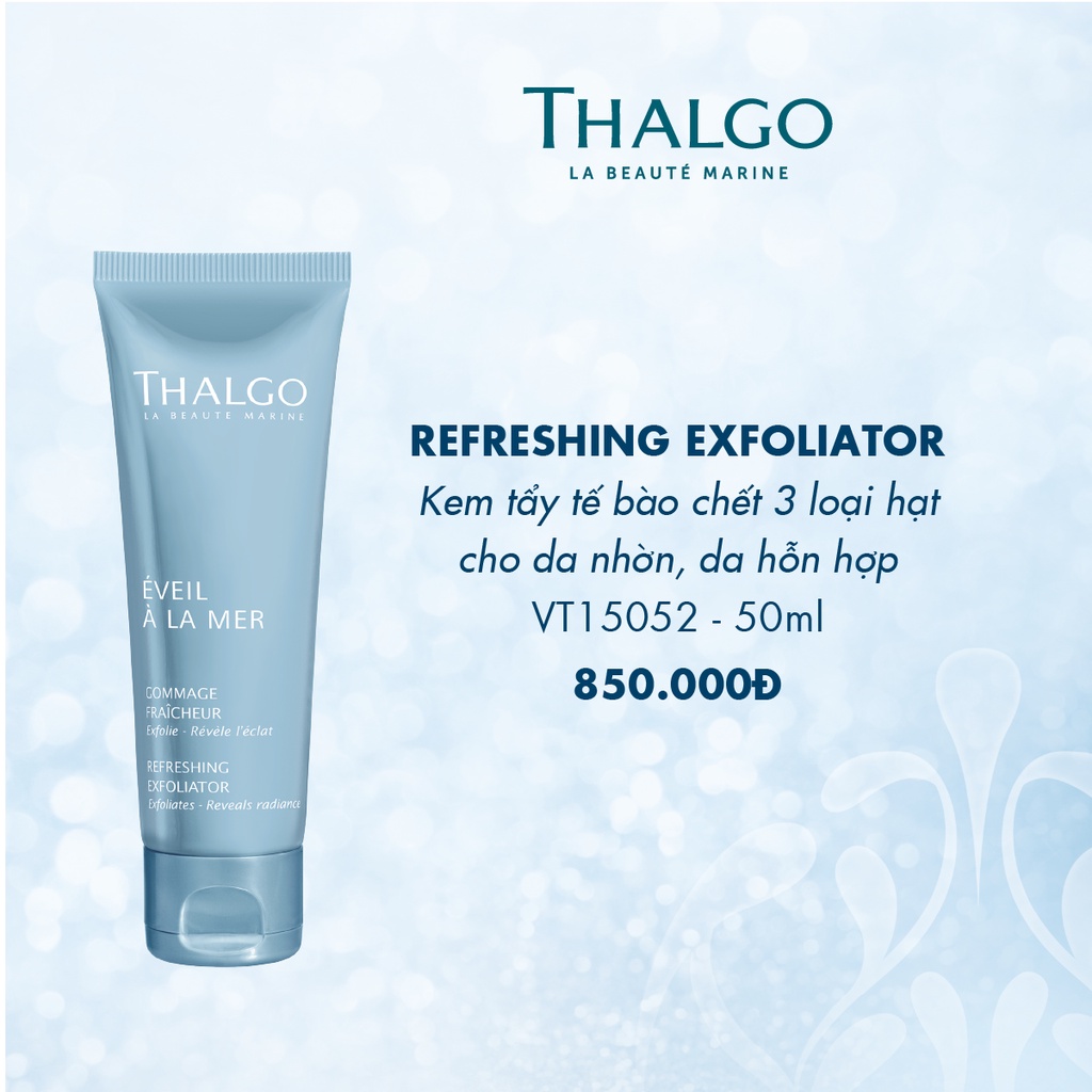 [Đại Lí] Tẩy tế bào chết da thường, da dầu nhờn mụn THALGO 50ml -  Refreshing Exfoliator