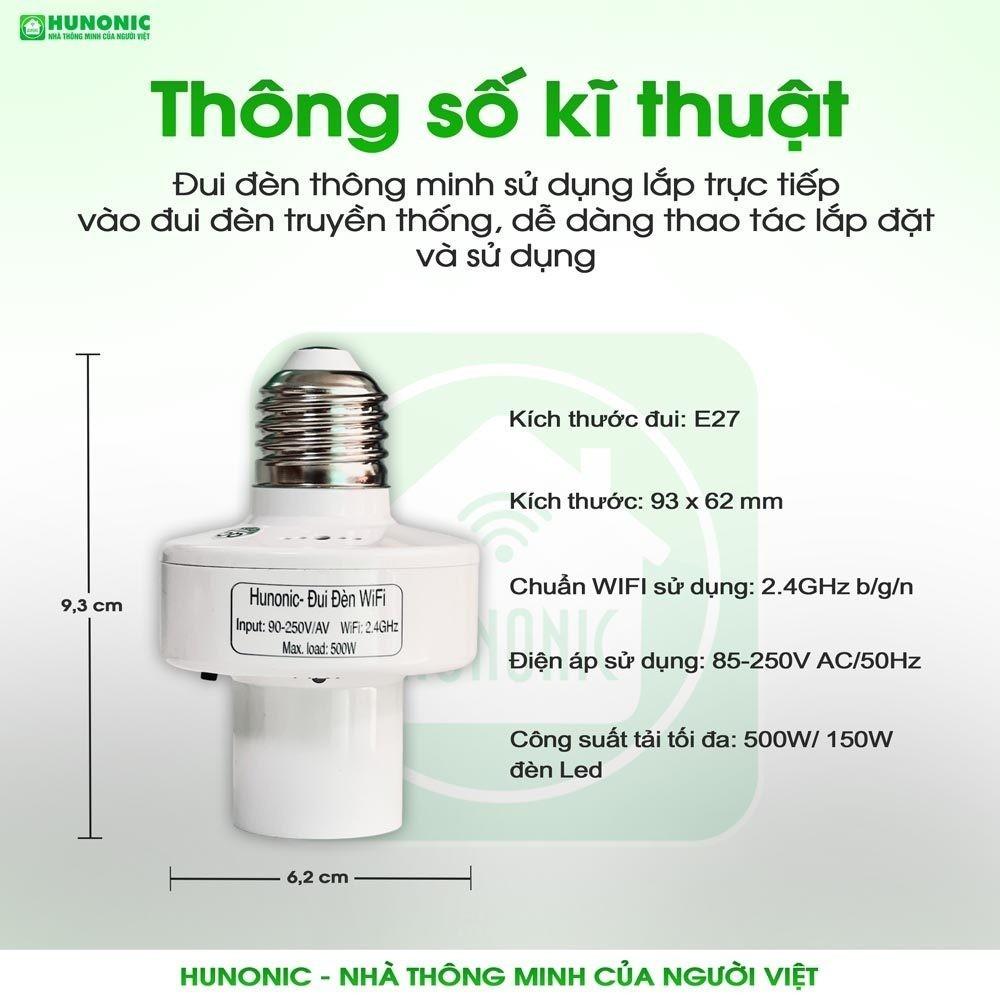 Đui Đèn Wifi Hunonic Điều Khiển Từ Xa Qua Điện Thoại,Tối Ưu Hóa Trải Nghiệm Chiếu Sáng