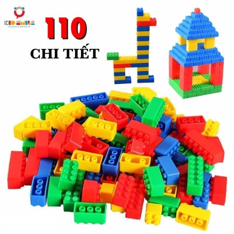 Đồ chơi sáng tạo, tư duy logic - Túi 110 khối xếp hình - DOZKIDZ