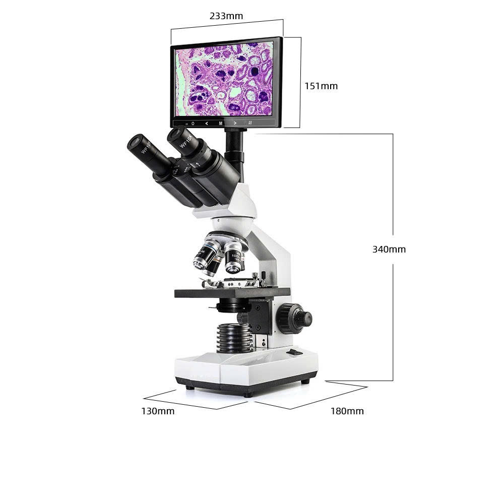 Kính hiển vi hai mắt cao cấp soi tinh trùng, vi khuẩn, tế bào Terino XS22-LCD (phóng đại 40x-2000x, màn hình HD 9 inch) - Hàng chính hãng