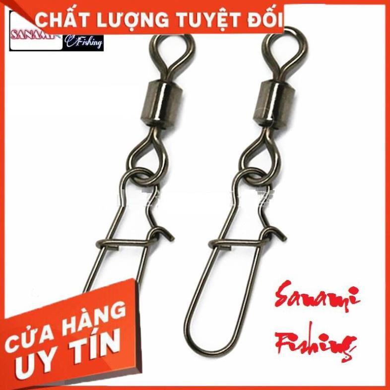 Khóa link Câu Cá Chữ U Chống Xoắn 20 Chiếc Cao cấp Thép Đen siêu Chịu Lực Khóa linh câu cá - Sanami Fishing