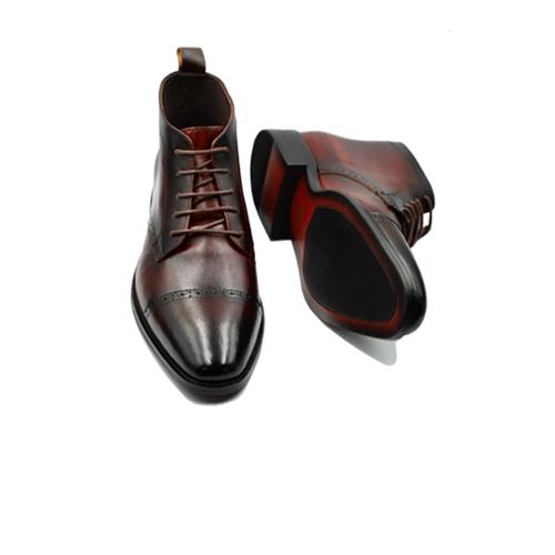 Gìay Tây Nam Derby Brother sepia Boots - Donal Trump Nâu Đen