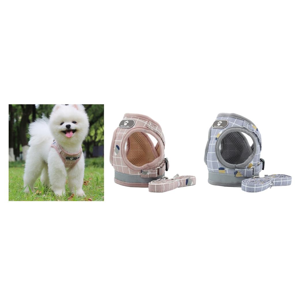 2x Breathable Dog Harness Vest Pet Harness For Small Medium Puppy Cats