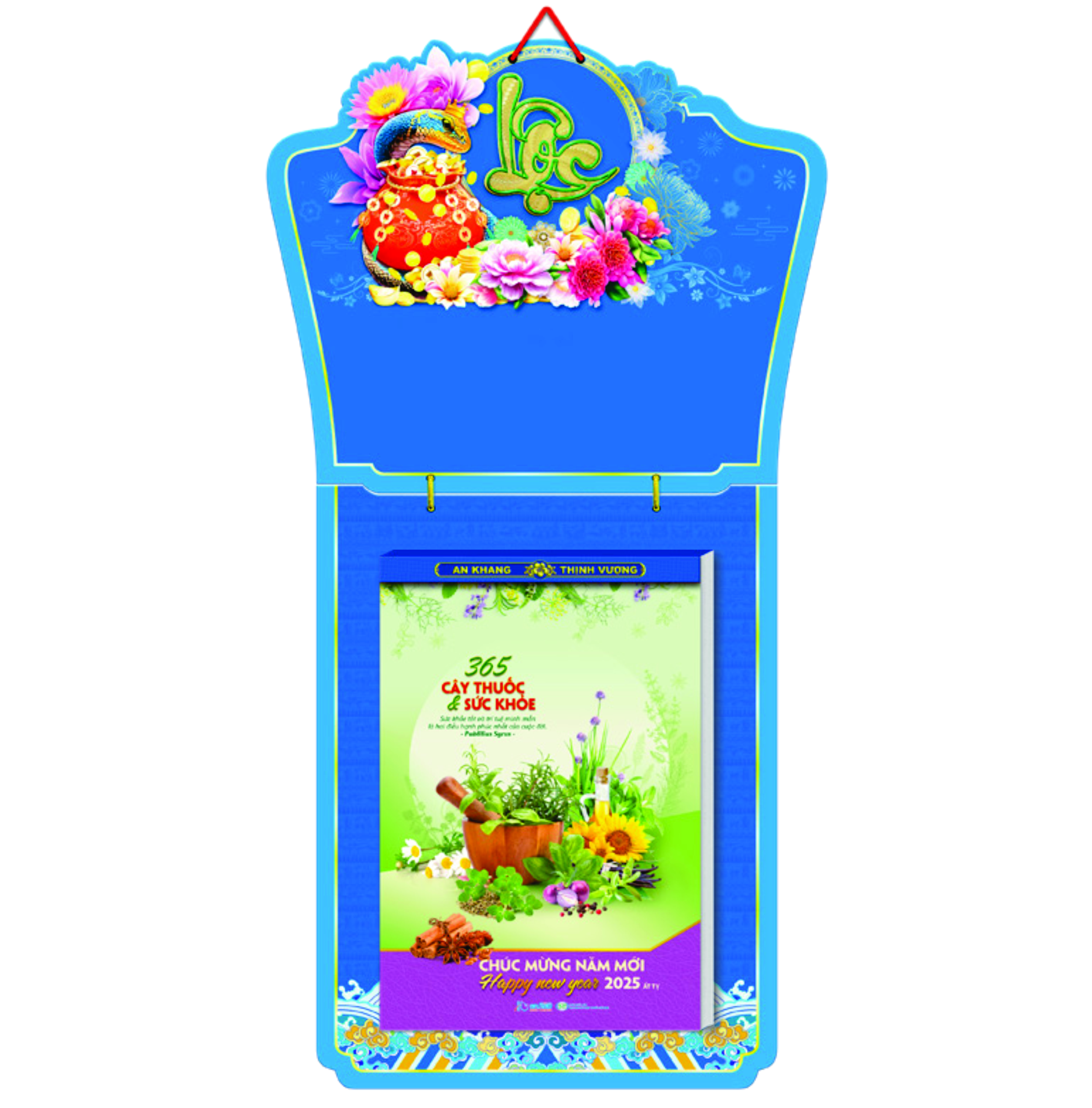 Lịch Bloc 2025 - 365 cây thuốc &amp; sức khỏe (20x30 cm) - MS09