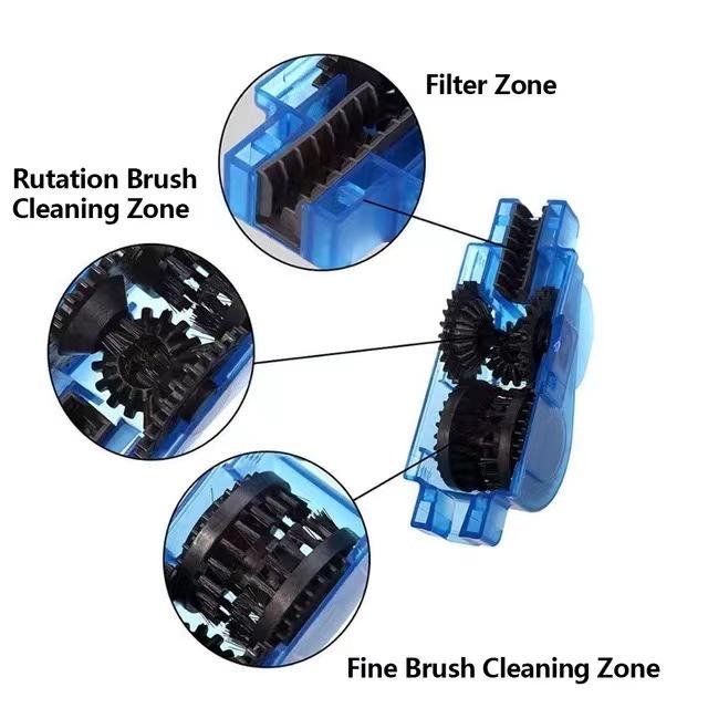 Bộ làm sạch xích xe đạp Bộ dụng cụ làm sạch xích xe đạp Bộ dụng cụ làm sạch dây chuyền Bàn chải chà sàn Dụng cụ rửa xe đạp Phụ kiện cho núi, đường bộ, BMX