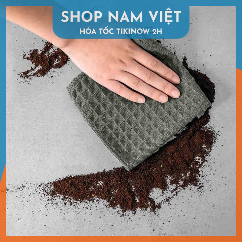 Khăn Vải Cotton Waffle Lau Bếp, Máy Pha Cà Phê, Vật Dụng Quý 