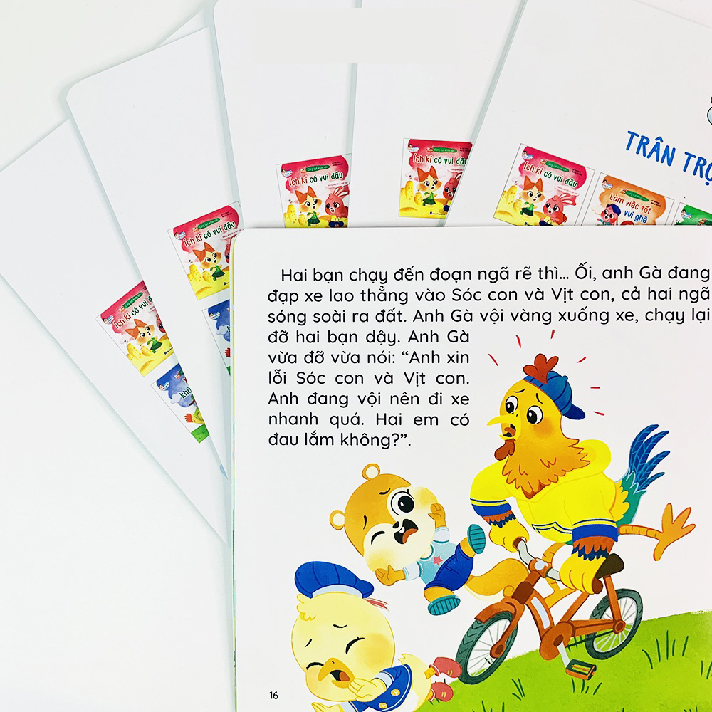Sách - Truyện tranh giao tiếp cùng con lớn khôn song ngữ 10 quyển cho bé