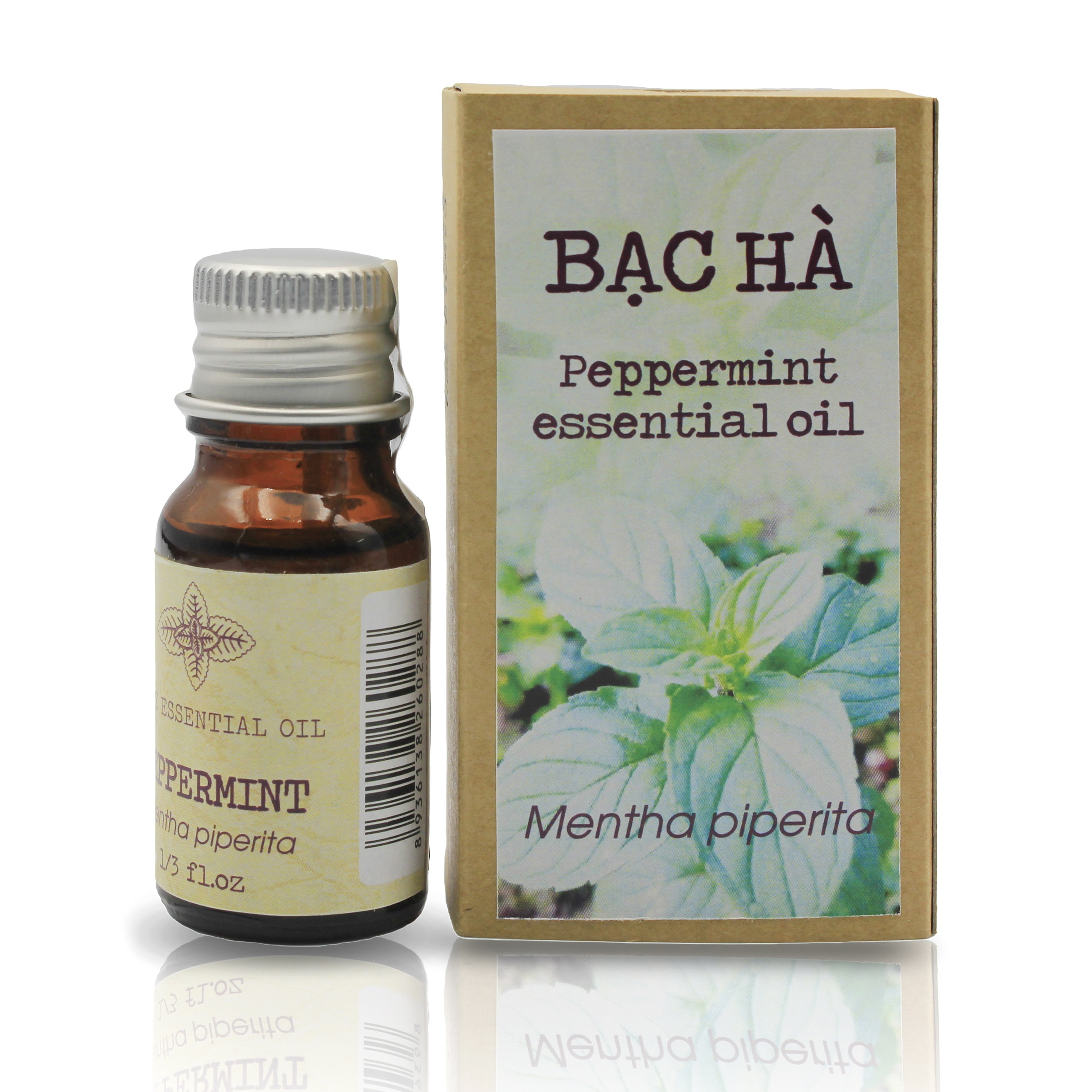 Tinh dầu Bạc hà thương hiệu Làng Hạ 10ml (Peppermint oil): Giúp thông mũi, giải cảm