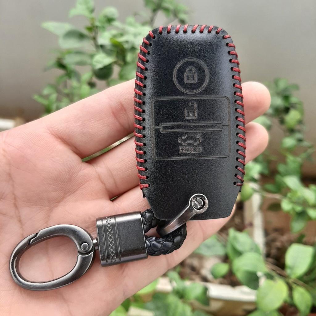 Bao Da Chìa Khóa Ôtô Kia Seltos, Soluto, K3, Cerato 14-18, Sorento, Morning 2021...Da Bò ITALIA, Khắc Tên + Số ĐT Chủ,