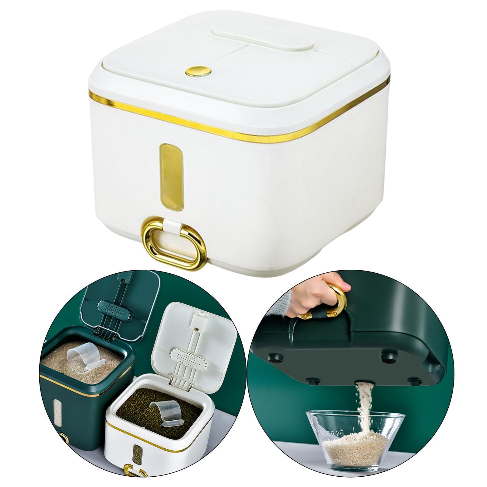 Rice Storage Containers,Plastic Dry Food Storage Boxes with Seal Locking Lid for Flour, Sugar, Kitchen, Pantry