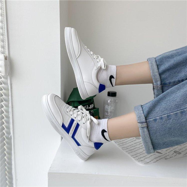 Fashion Round Lace Up Solid Low Heel Flat Sneakers for Women