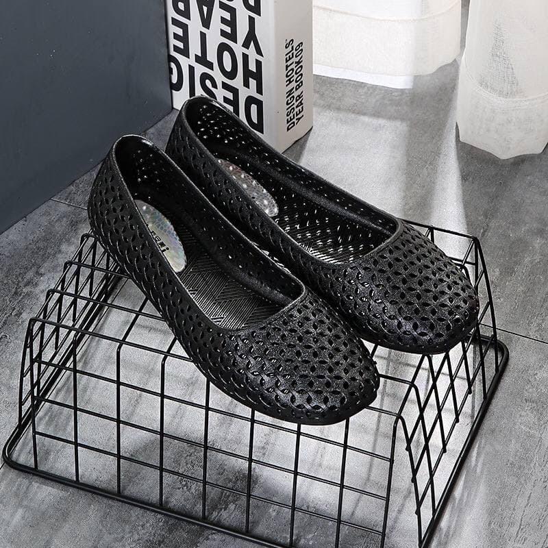 Giày nhựa bệt nữ đi mưa đi biển - Chất liệu nhựa mềm dẻo - GNN1