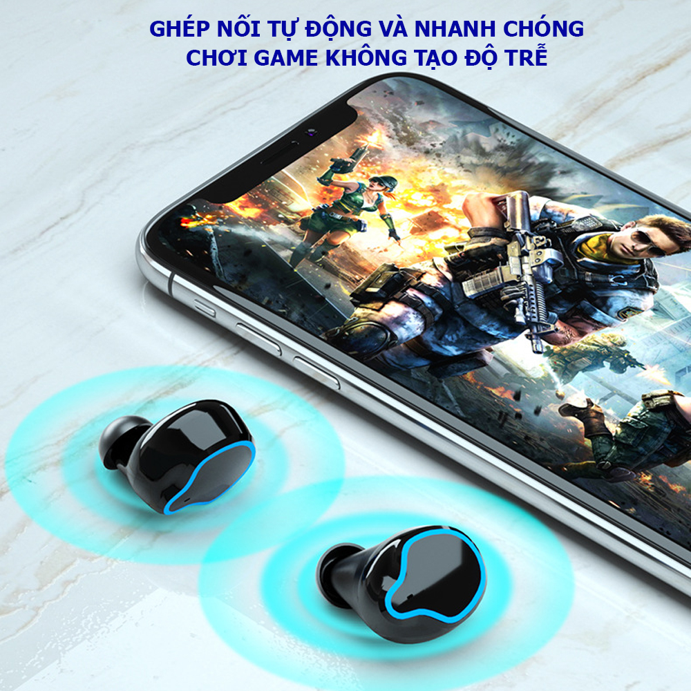 Tai Nghe Bluetooth POERMAX M9 Tai nghe Nhét Tai Không Dây - Hàng Chính Hãng