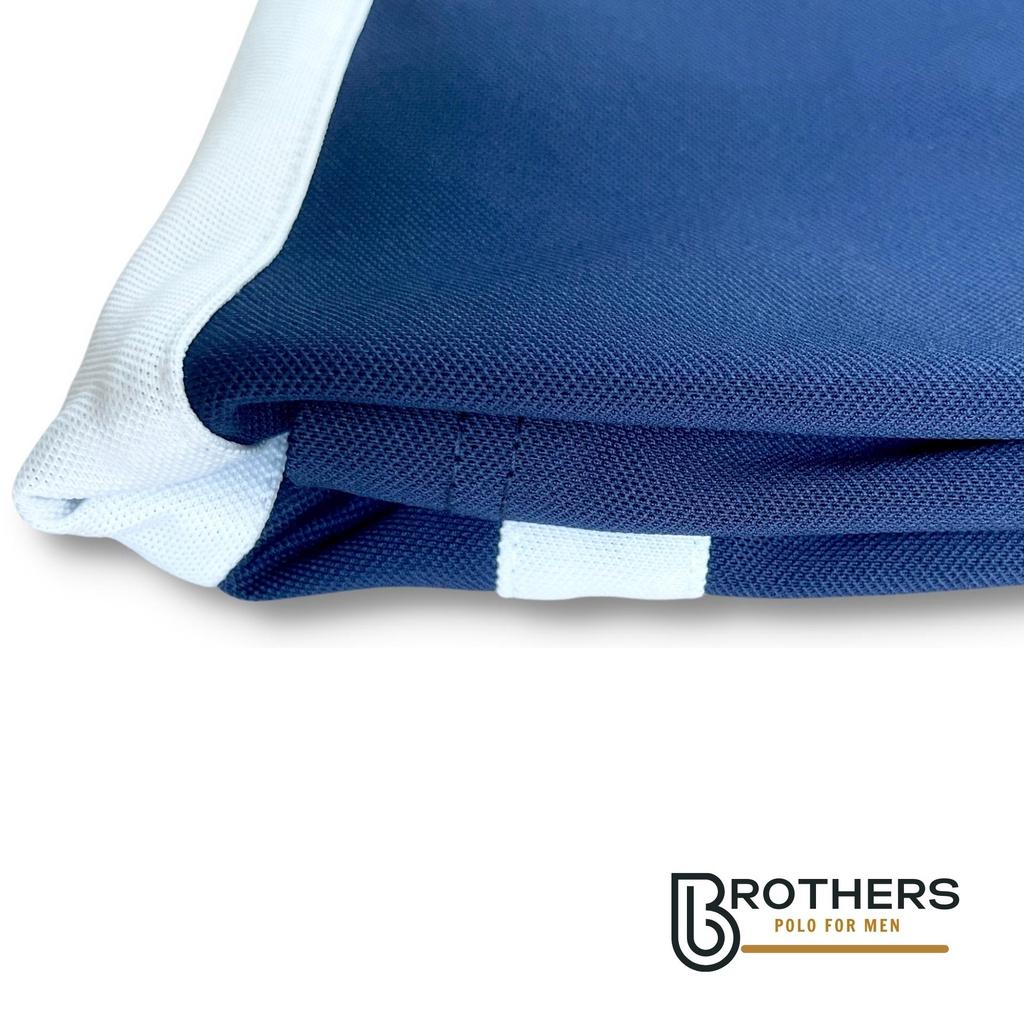 Áo thun POLO nam phối ngang BLUCO cổ trụ bẻ, vải cá sấu cotton xịn cao cấp, chuẩn phom, trẻ trung - BROTHERS