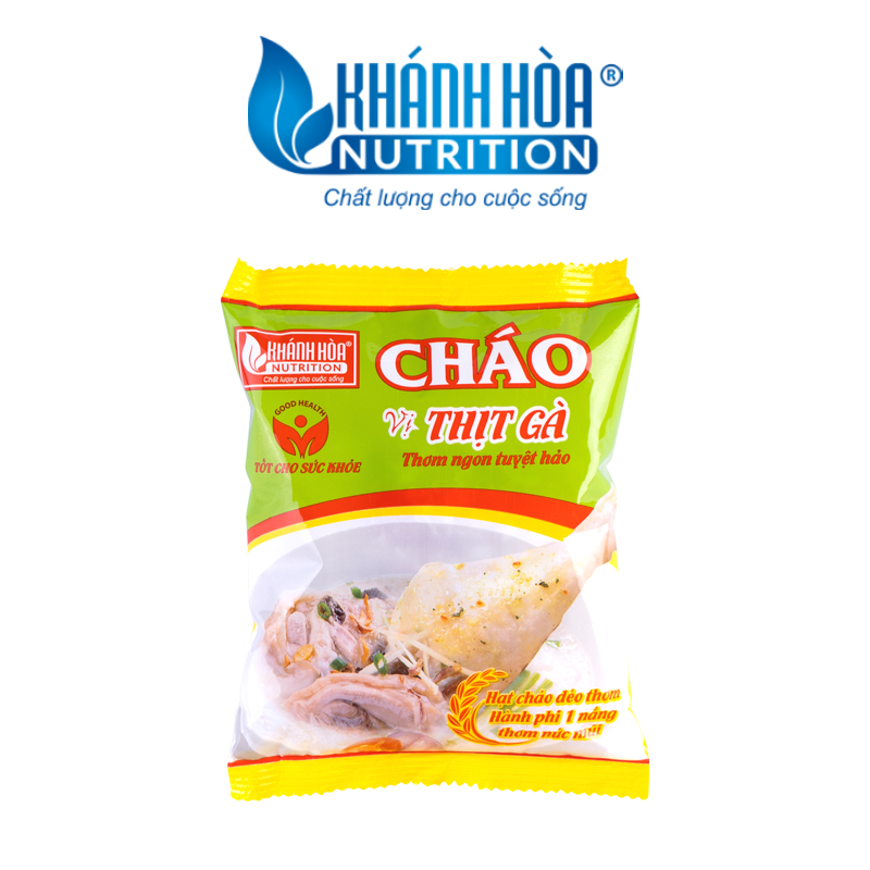 Cháo Ăn Liền Cao Cấp Vị Thịt Gà Khánh Hòa Nutrition (Thùng 50 gói x 50g)