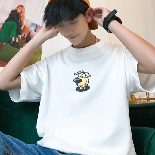 Áo thun tay lỡ form rộng unisex - Áo phông nam nữ oversize - T shirt chú chó