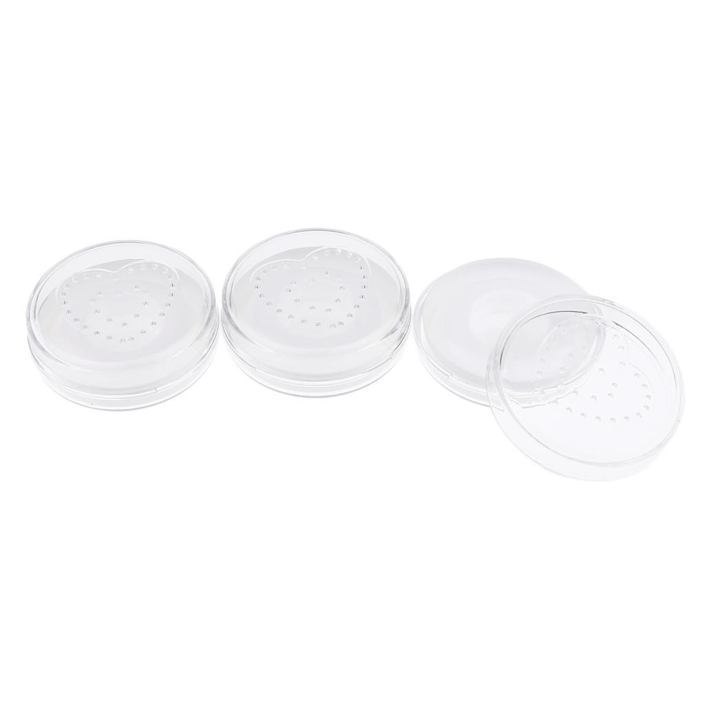 3Pcs Round False Eyelash Storage Case Box Eyelash Holder Container