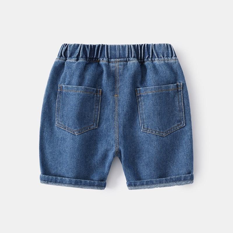 Quần short jean bé trai WELLKIDS, quần bò cho bé hoạ tiết hoạt hình (Kz3310