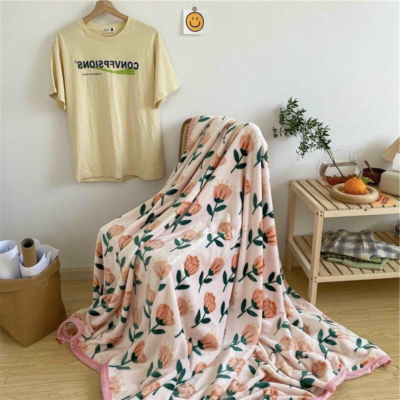 Chăn tuyết nhung sữa mỏng đắp điều hoà, siêu mềm mịn kích thước 2mx2m3