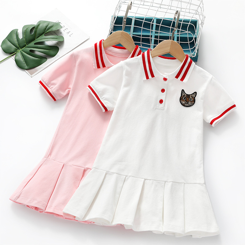 Hình ảnh Đầm polo/ Váy polo bé gái tay ngắn kiểu dáng hợp thời trang chất vải cotton cá sấu thoáng mát BG4