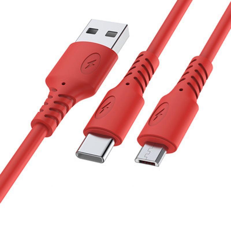 Dây Cáp Sạc Nhanh Hai Đầu Micro USB Type C 3 / 2 / 1M Cho Điện Thoại