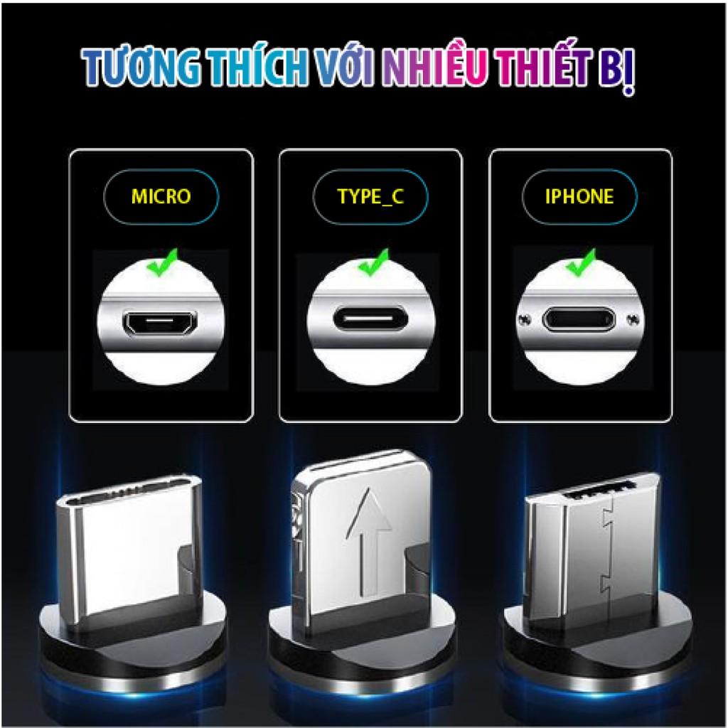 Dây cáp sạc nhanh 3 trong 1 Micro USB Type C cho Huawei Xiaomi iPhone.