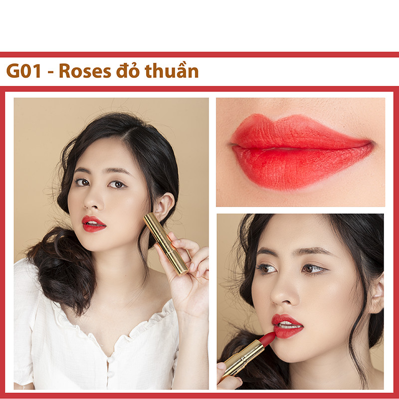 Son Môi Mini Garden Gold 2 in 1 Matte Lipstick Nhung Lì PV997