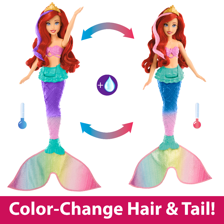 Đồ Chơi Disney Princess - Nàng Tiên Cá Ariel Đổi Màu DISNEY PRINCESS MATTEL HPD43