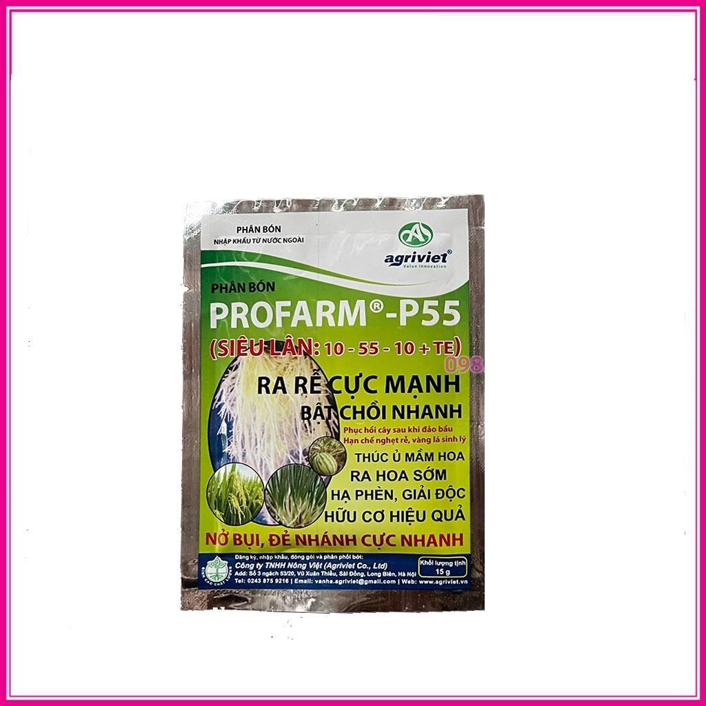 PHÂN BÓN PROFARM-P55 ( SIÊU LÂN 10-55-10+TE) GÓI 15G - HẠN CHẾ NGẸT RỄ