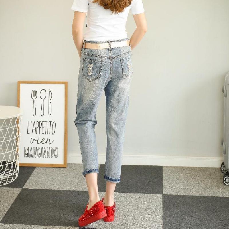 Quần Jeans Nữ Lưng Cao Thêu Hoa Thời Trang - Phiên bản Facebook tùy chỉnh c - 28 [105~110 Jin] [70cm]