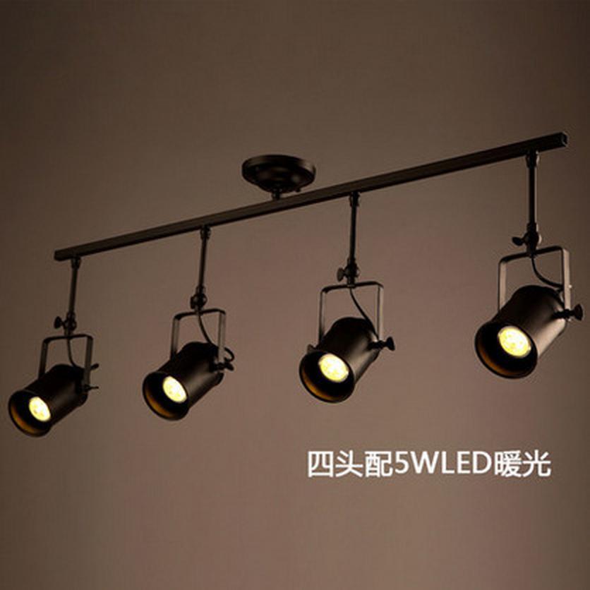 Phong cách mới nhất đơn giản retro Mỹ theo dõi đèn chùm công nghiệp sáng tạo phòng khách quầy bar cửa hàng quần áo cá tính ĐÈN LED thanh dài đèn sân khấu
