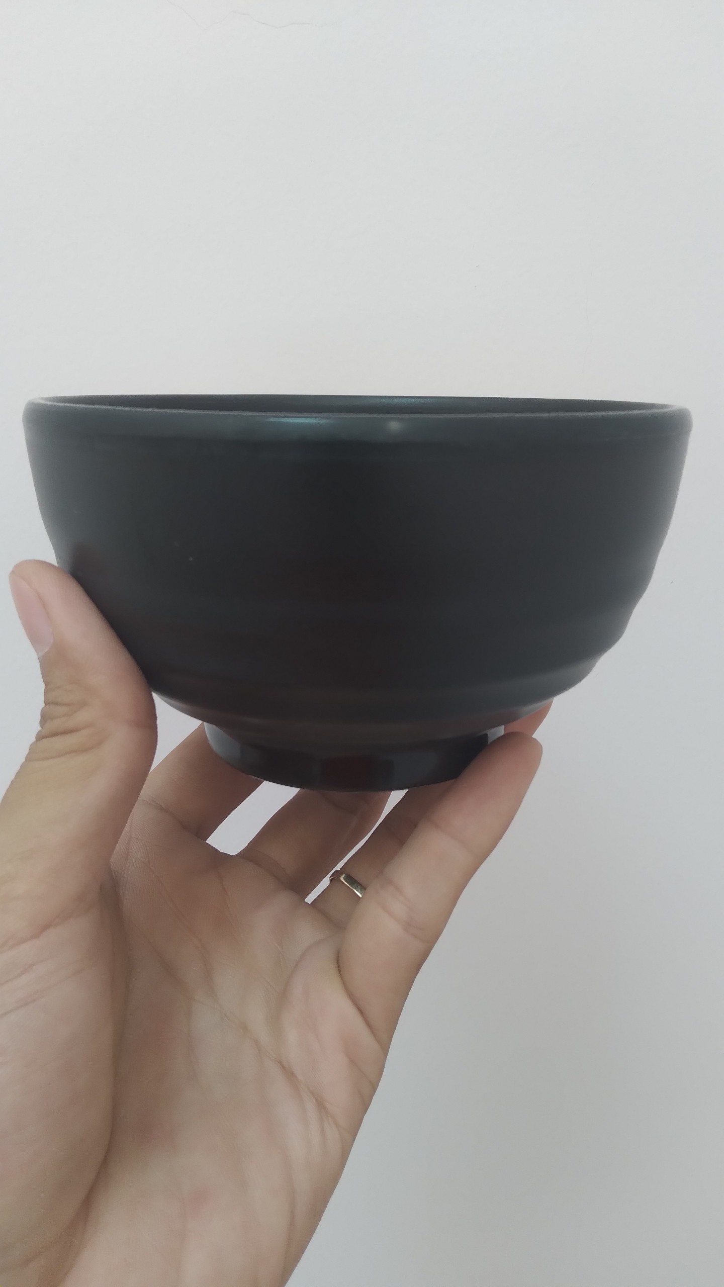 Tô(bát) tròn to dày đựng bún,phở nhựa Melamine nhám đen nhiều Size